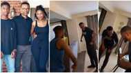 "Papa sabi dance pass the boys": Sweet video of actress Omoni Oboli's hubby and sons dancing Buga goes viral