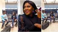 “I hate this job”: Mercy Johnson’s kids complain about carrying bags in funny video ahead of US trip