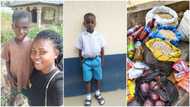 Young Nigerian lady saves poor child from street, pays his school fees, feeds family, calls for more support