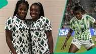 Cute moment as Super Falcons star Esther Okoronkwo teaches Michelle Alozie pidgin, video