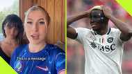 "You're my favourite starboy": Oyinbo Lady begs Osimhen to join Chelsea, vows to take care of him