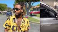 Rapper Yungsix in shock as his car gets burgled in Los Angeles