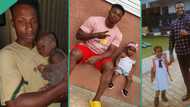 Nigerian man shares glowing transformation of baby he found dumped by roadside, photos melt hearts