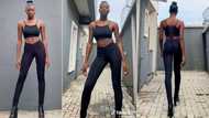 "You wan reach heaven?" Nigerian model displays impressive height, catwalks in video, people react