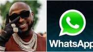 Hallelujah: Davido reacts to the latest updates WhatsApp is set to release
