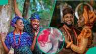 Kunle Remi shows off unusual gift wife gave him on their 2nd anniversary, clip trends: "Red pant?"