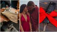 I'm a lucky man: Young student says girlfriend paid his school fees, supported him to buy new car