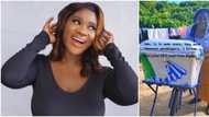 Mercy Johnson hilariously hawks ice cream like a roadside seller in video as she urges Nigerians to get PVC