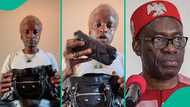 Gov Soludo's son empties his bag containing lip balms, umbrella, others as he jumps on challenge