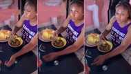 "Can't you be like Tiwa Savage?" Nigerian man slams wife for consuming big plate of eba, putting on weight