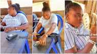 "PalmPay dey come": Woman wakes up, takes her PoS and runs in prank video, she warns daughter