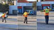 Heartwarming video shows warden giving motorists amazing dance moves as he controls traffic in unique way