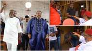 Moment Kanayo greeted & bowed to Pete Edochie for prayer leaves many gushing, video trends