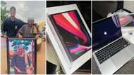 You deserve it: Nigerians congratulate Adisa Olashile, Baba Onilu's photographer, as he buys Apple Macbook Pro
