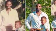 Man recreates adorable photo of him and his dad 30 years apart, new version with his son stirs reactions