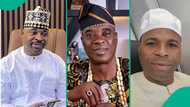 KWAM 1 brokers peace between MC Oluomo and Tafa Sego; people react: "With this handshake?"