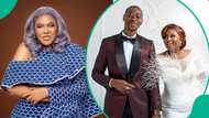 Toyin Abraham visits Lateef Adedimeji and wife, video of her exchanging pleasantries gets many talking