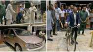 From bicycle to car: Pastor who rode bicycle from Benue to see Apostle Chibuzor gets N100k, other gifts