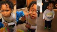 "You make me sad": Toddler in tears as he complains to mum who wouldn't let him have candy