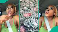 Saida Boj loses her cool after someone sprayed her N200 on her birthday: "Wetin be dis?"