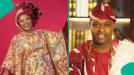 Funke Akindele and Femi Adebayo's presence at Wunmi Toriola's son's 7th b'day party sparks reactions