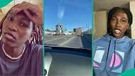300 level student abandons school in Nigeria to relocate abroad, video shows her in USA