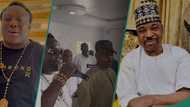 Saheed Osupa, MC Oluomo end age-long rift, hug each other at event, videos leave fans gushing