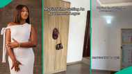 Lady displays interior of house she rented in Lagos State: "My first time getting apartment"
