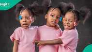 Identical triplets from Anambra state trend online as they head out to school in video, people react