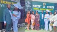 Legally married: Ubi Franklin's baby mama Sandra and beau share photos from their court wedding