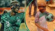 "Grace found him": Osimhen to take care of young boy who wore mask, jersey like his in viral video