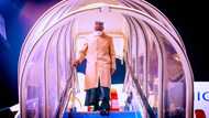Buhari arrives UK for summit, holds crucial talks with British prime minister