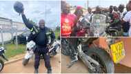 Hours after experiencing a flat tyre, UK to Lagos biker enters Benin Republic, expected in Nigeria on May 29