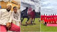 “Like father like son”: Comedian Basketmouth shares video of son dribbling ball at Liverpool Football Academy