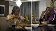 Davido's sister Sharon and baby mama Sophia Momodu hangout on food show