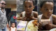 This is not my blood: Actor Apama surprised as little daughter picks N50k over plate of rice and meat