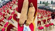 "No Dey Hide Update": Guests Receive Free New Naira Notes, Tubers of Yam at Event, Photos Cause Frenzy