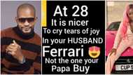 At 28 it’s nicer to cry in your husband’s Ferrari not the one your papa bought, Uche Maduagwu tells DJ Cuppy