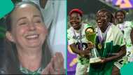 Nigerian man flies oyibo wife and kids to watch Super Falcons win 10th WAFCON title