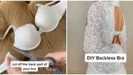 Nigerians react to viral hack on how to rock a bra underneath backless dress