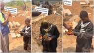 "Invest before building": Young man excited about his house project, starts foundation and prays