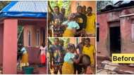 Emotional moment Nigerian activist Harrison gave widow access to her rebuilt house, she prayed for him in clip