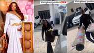 BBNaija's Queen welcomes 1st child, shares video as Saga and Nini visit with goodies for her baby