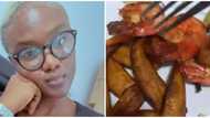 Ontop crayfish and plantain: Reactions as lady shares N16k meal she got served