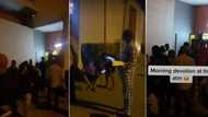 "This Country Suppose Dey Netflix": Nigerians Hold Morning Devotion at ATM Stand, Video Sparks Outrage
