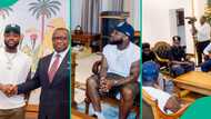"My second home”: Davido meets Sierra Leone President in Freetown ahead of AFCON Concert