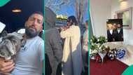 Anthony Joshua’s friends’ burial: Man posts video of Sina’s dog paying last respect at funeral