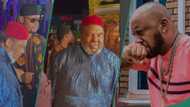 Netizens shade Yul Edochie over heartwarming video of Alexx Ekubo assisting Pete at event