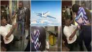 Man travels down from faraway Turkey, arrives Nigeria to propose to lady at airport, many react