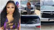 Hard work and grace: Congratulations pour in for actress Wumi Toriola as she buys new Toyota SUV